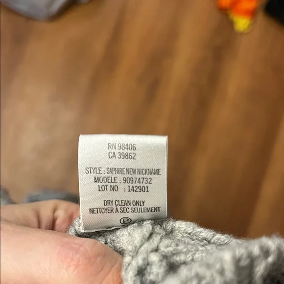 Theory Light Gray Cable Knit Turtleneck Sweater - Picture 5 of 5